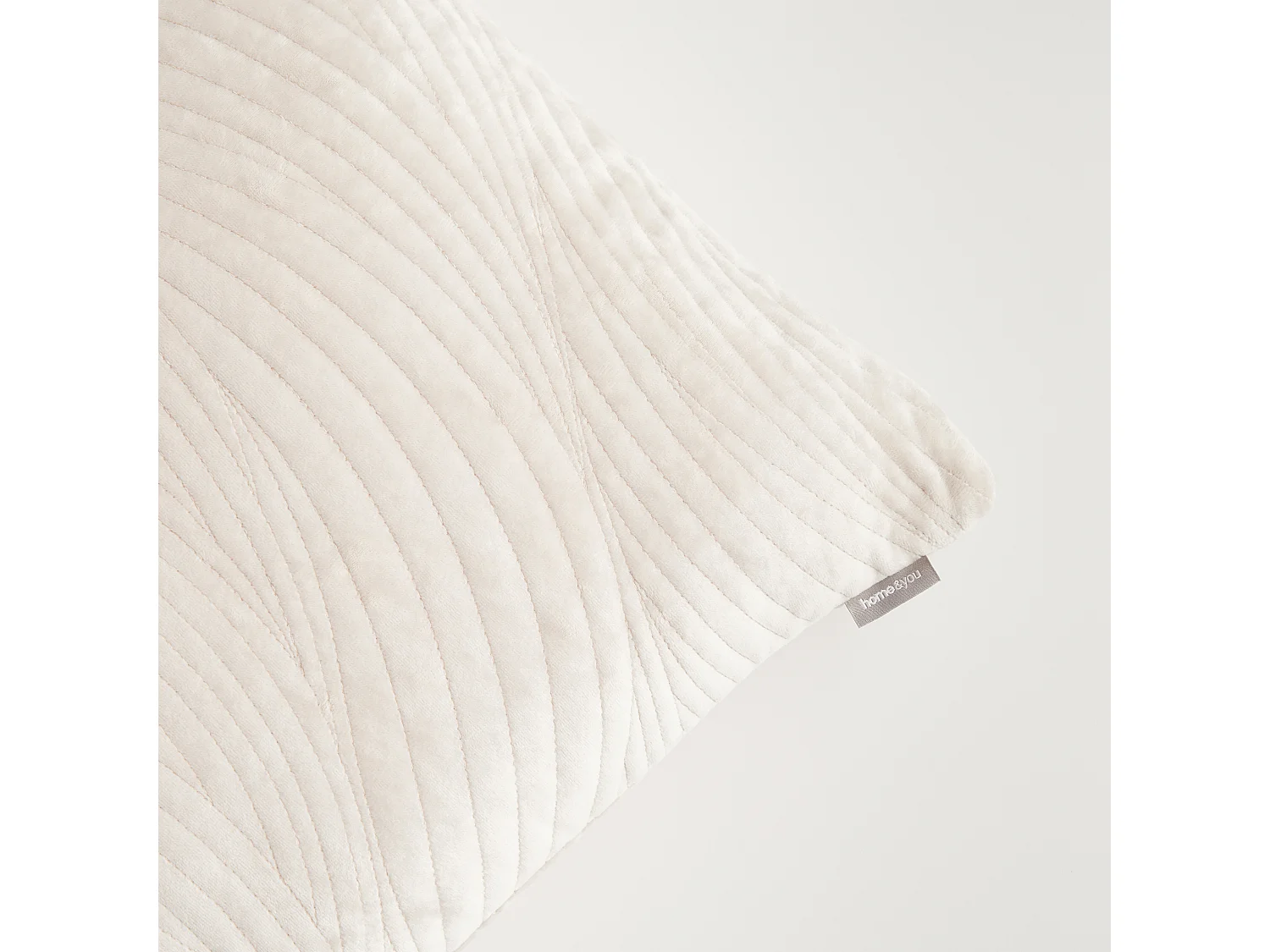 Housse De Coussin En Velours Tossa Beige Clair 45x45