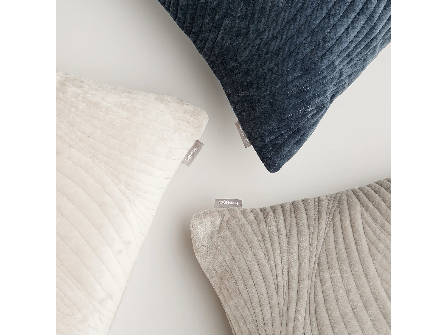 Housse De Coussin En Velours Tossa Beige Clair 45x45