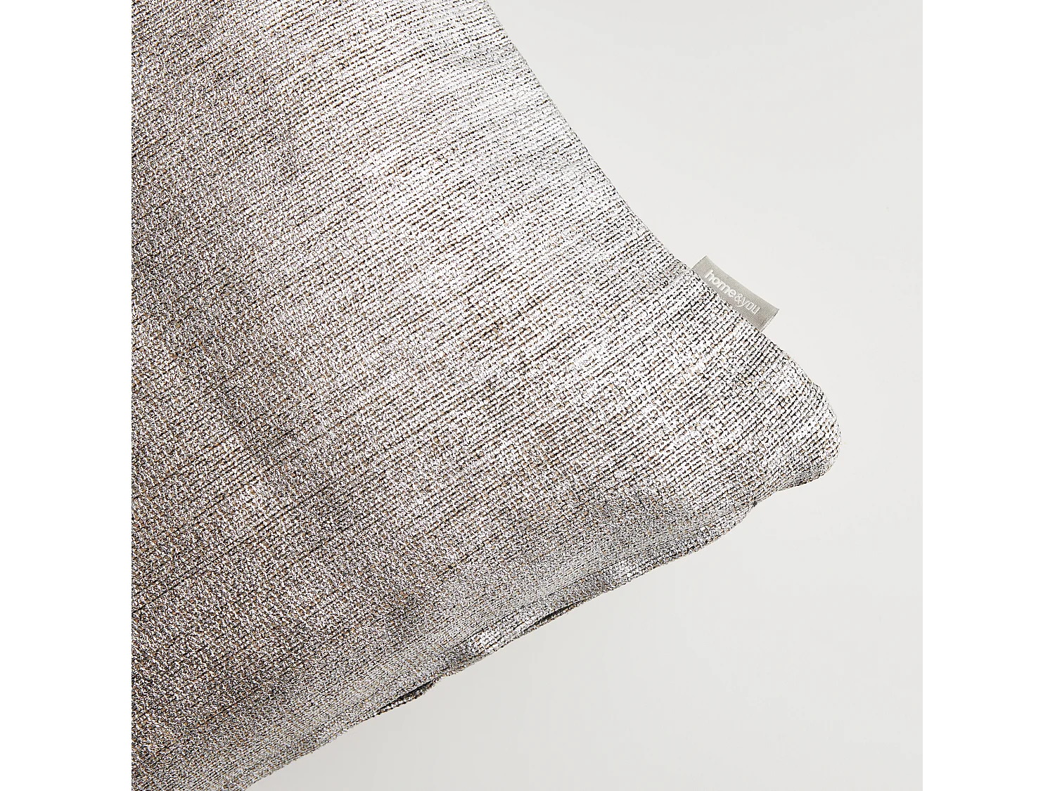 TAIE D'OREILLER EN JUTE Sannie Argent Moyen 45 x 45