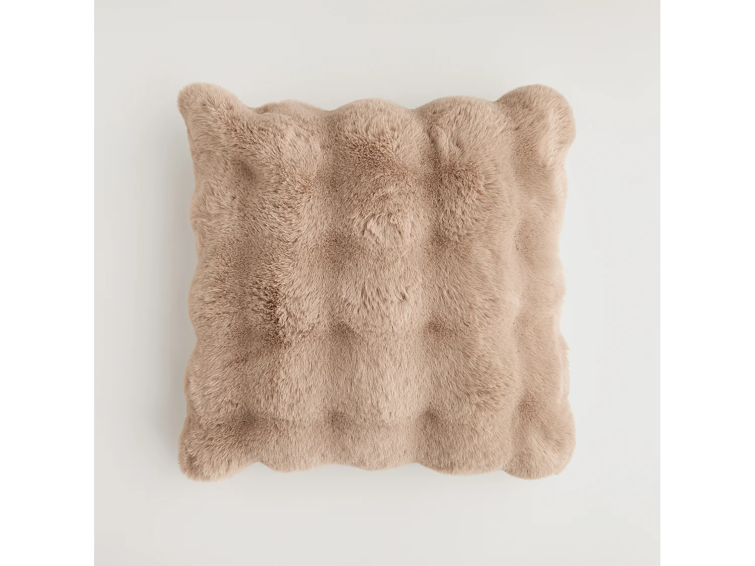 Housse De Couette En Fourrure Bares Brun Clair 45x45