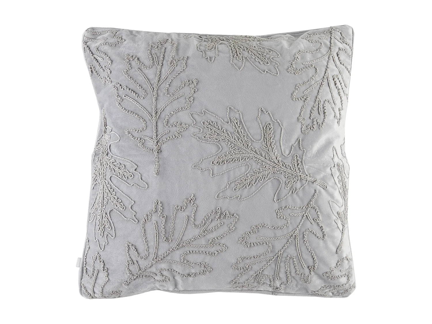Bestickter Kissenbezug Maple Hellgrau 45x45 cm