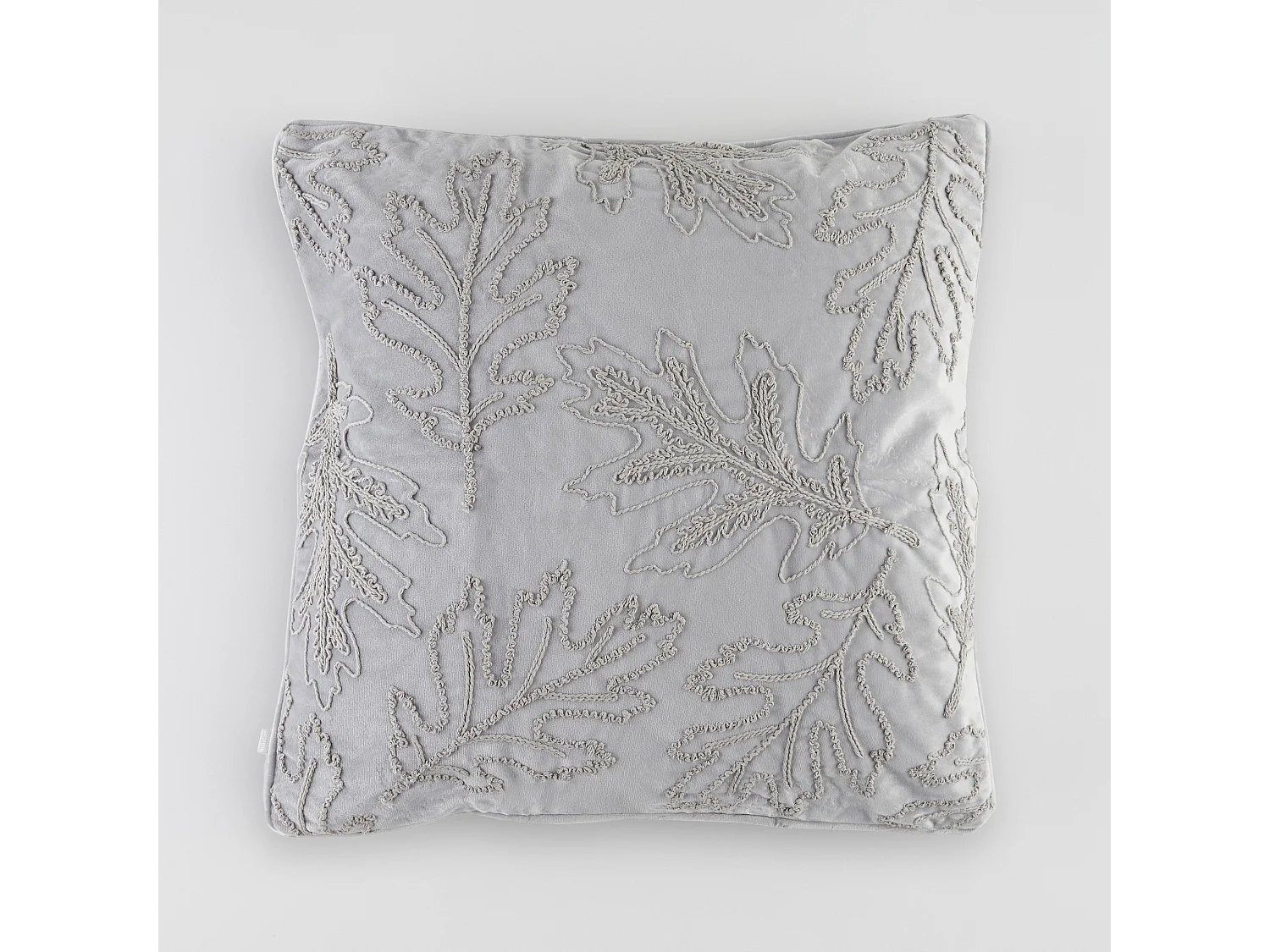 Bestickter Kissenbezug Maple Hellgrau 45x45 cm