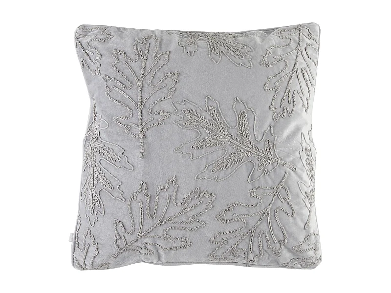 Bestickter Kissenbezug Maple Hellgrau 45x45 cm