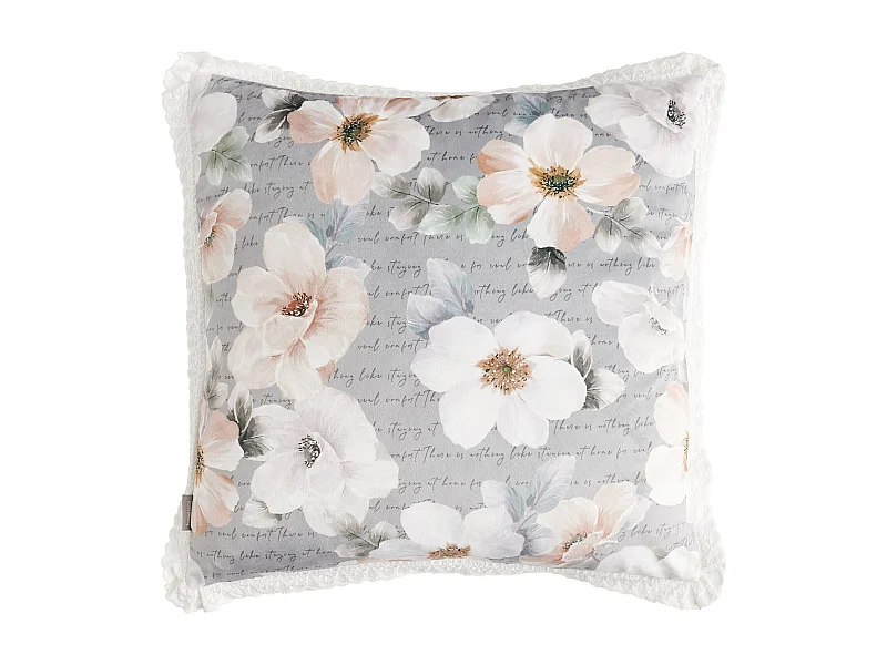 Housse De Coussin En Velours Borrelio 45x45 Gris Moyen