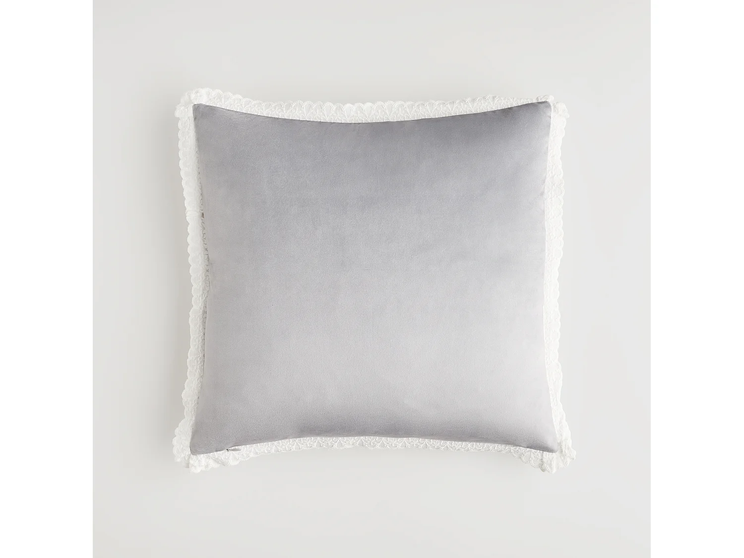 Housse De Coussin En Velours Borrelio 45x45 Gris Moyen