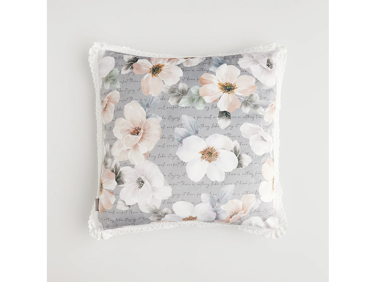 Housse De Coussin En Velours Borrelio 45x45 Gris Moyen