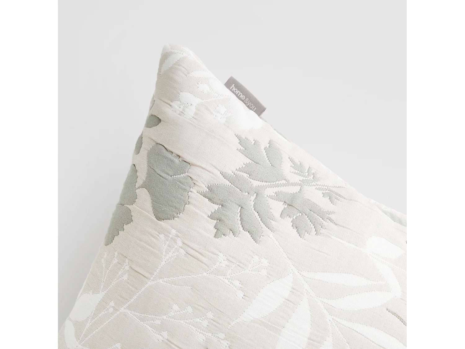 Housse De Coussin En Jacquard Florena Beige Moyen 45x45