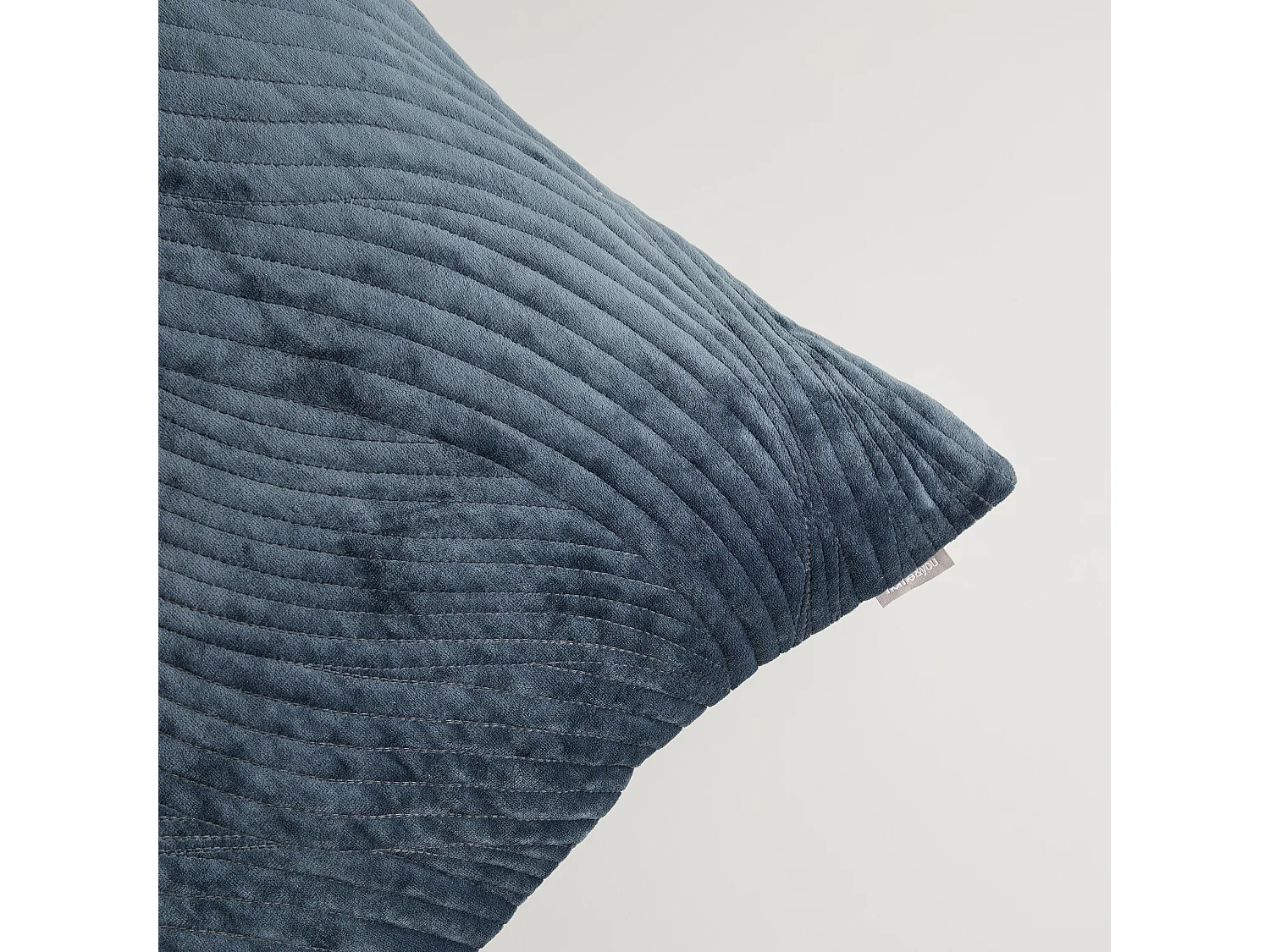 Housse De Coussin En Velours Tossa Gris Foncé 45x45