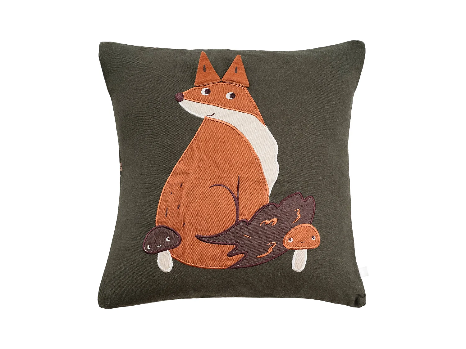 Bestickter Kissenbezug Nooks dunkelgrün 45 x 45