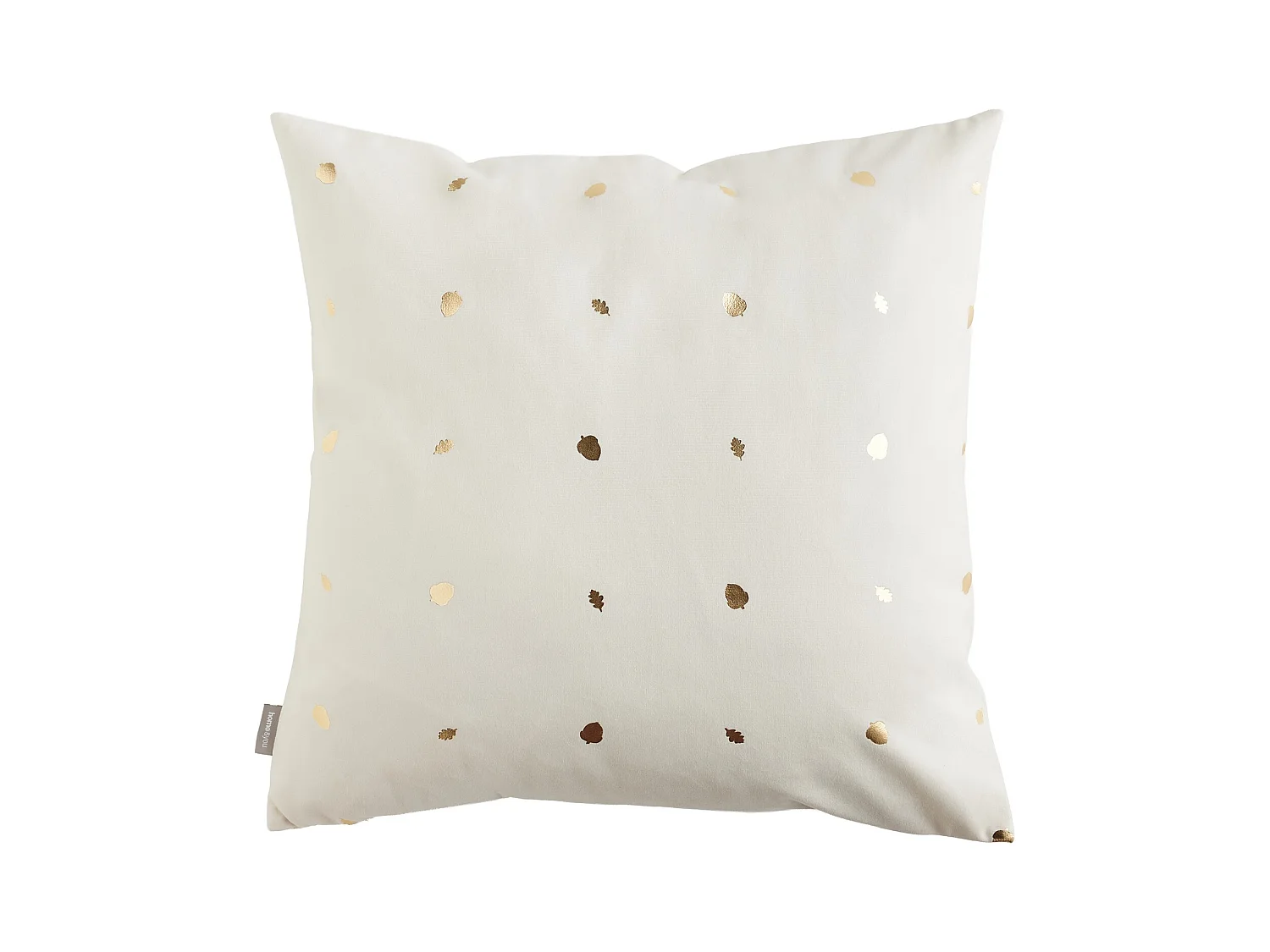 Housse De Coussin En Velours Acroni Écru Moyen 45x45