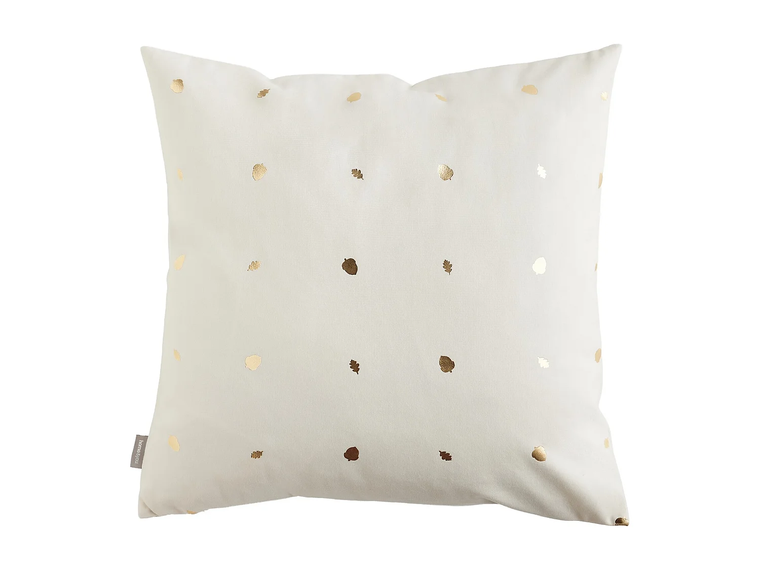 Housse De Coussin En Velours Acroni Écru Moyen 45x45