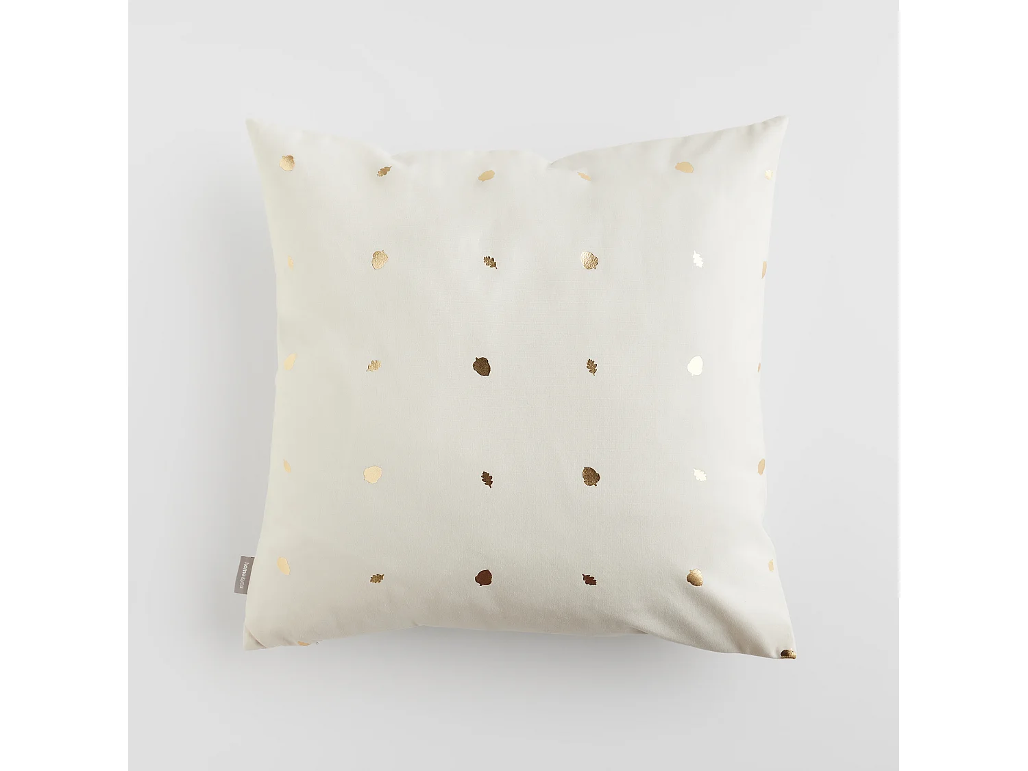 Housse De Coussin En Velours Acroni Écru Moyen 45x45