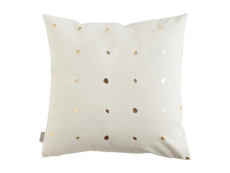 Housse De Coussin En Velours Acroni Écru Moyen 45x45