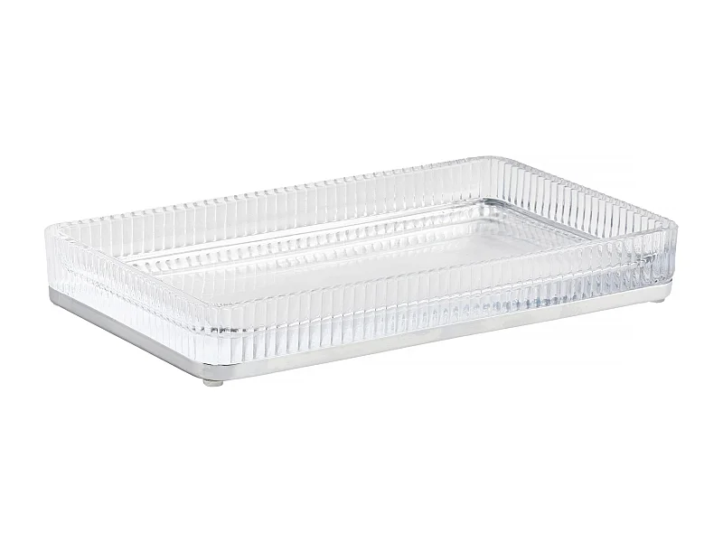 Tablett Marcella Mittelsilber 3.1 x 13.9 x 23.1 Glas Metall