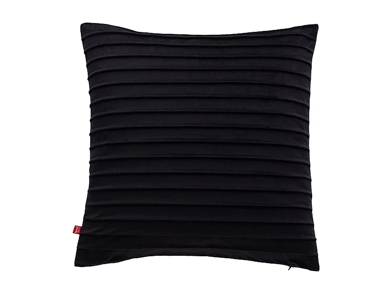 Housse De Coussin En Velours Manku Noir Moyen 45 x 45