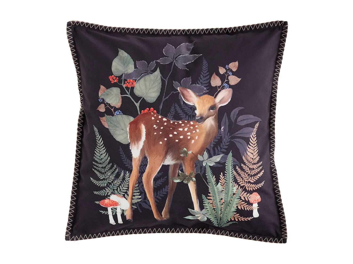 Kissenbezug Wildes deer Dunkelblau 45 x 45 cm