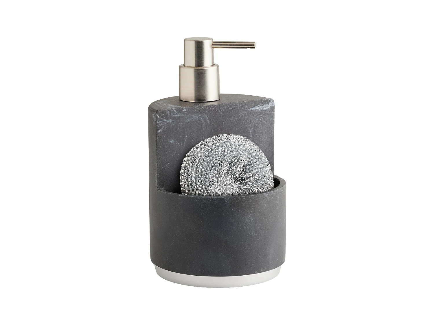 Distributeur Avec Support Pour Éponge Margo 500ml Argent Moyen