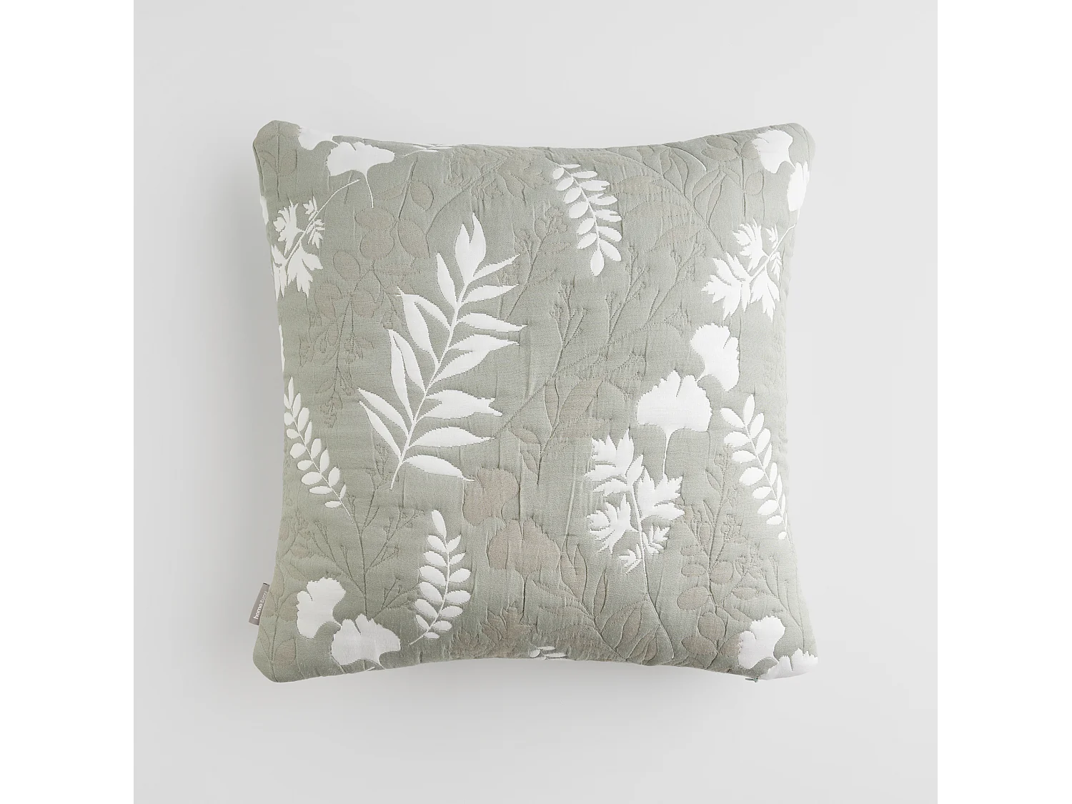 Housse De Coussin En Jacquard Florena Vert Moyen 45x45
