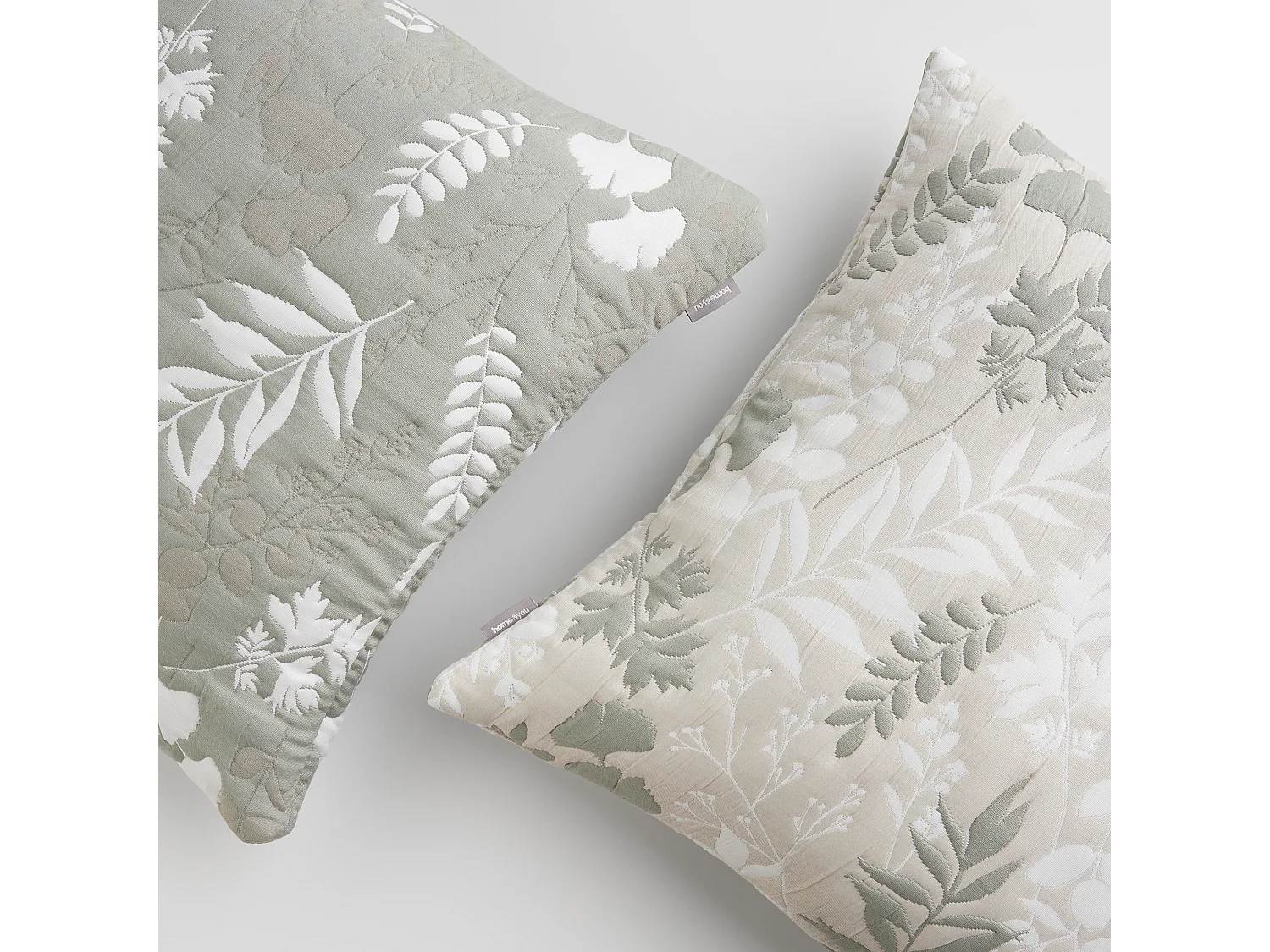 Housse De Coussin En Jacquard Florena Vert Moyen 45x45