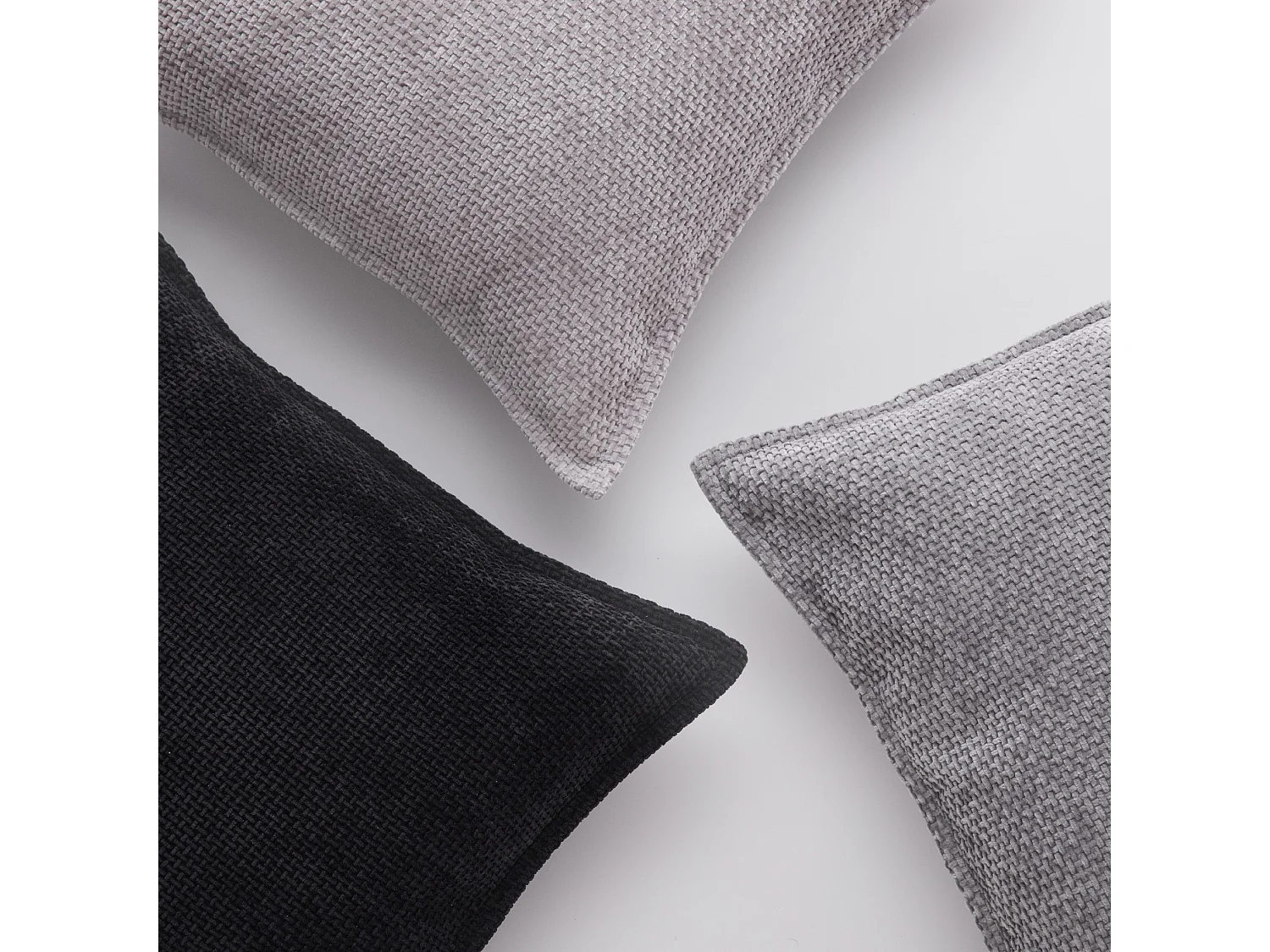 Taie d'oreiller Leila gris moyen 45x45