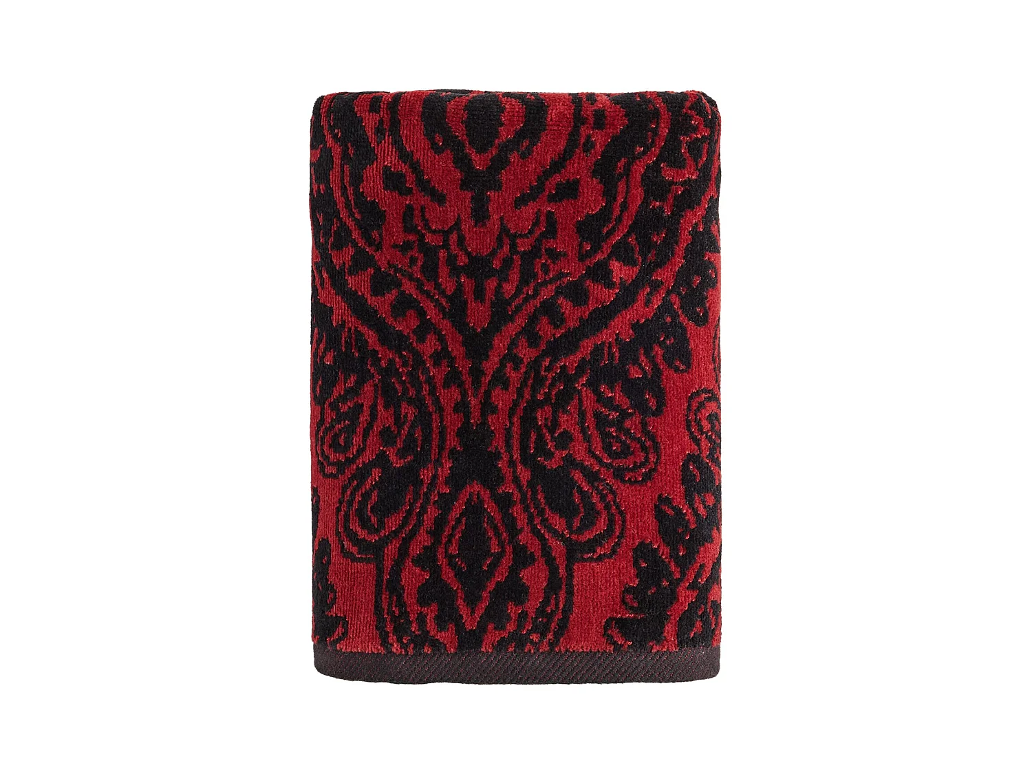 Serviette en jacquard Beskar rouge foncé 50 x 90