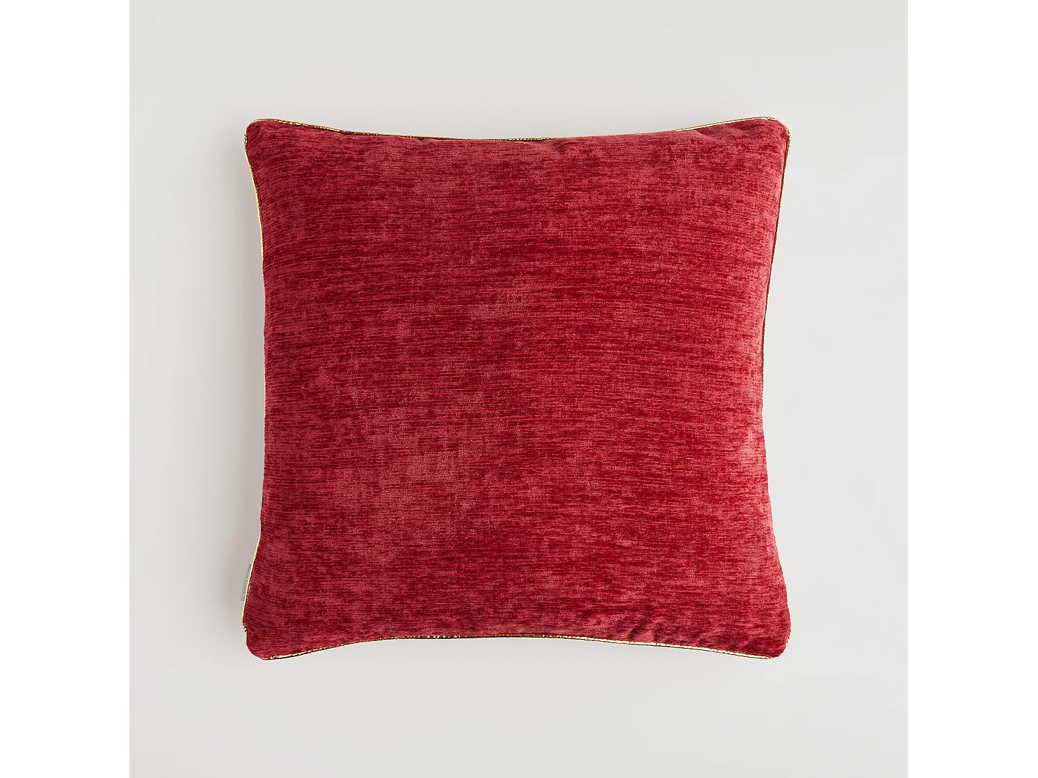 Housse De Coussin En Velours Erwio Rouge Foncé 45x45