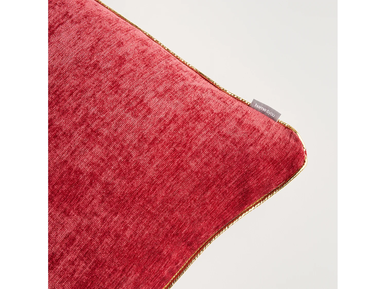 Housse De Coussin En Velours Erwio Rouge Foncé 45x45