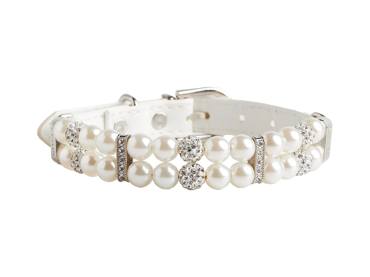 ANIMAL COLLAR Pearl 2 x 28 PU, Metall, Kunststoff