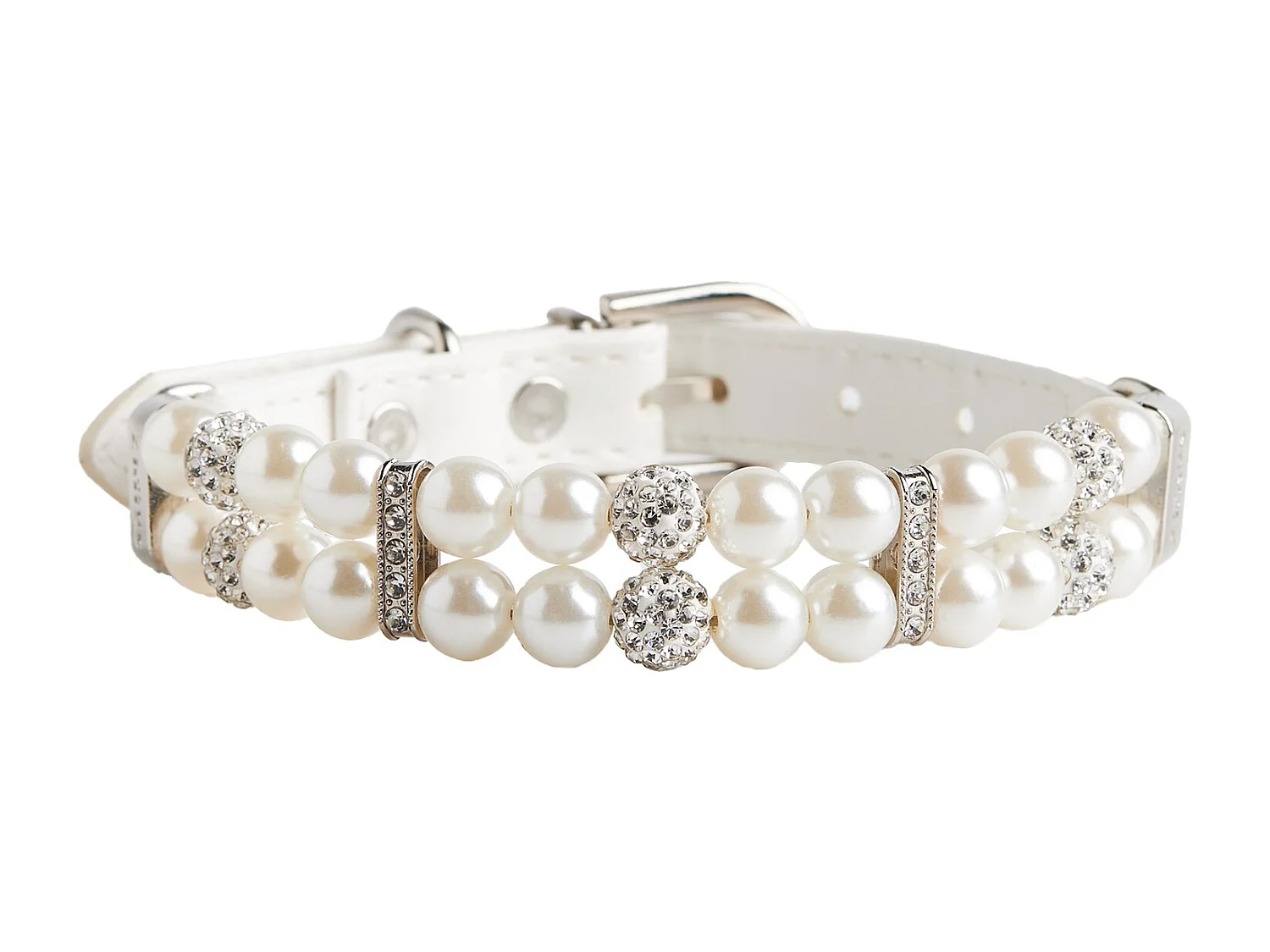 ANIMAL COLLAR Pearl 2 x 28 PU, Metall, Kunststoff
