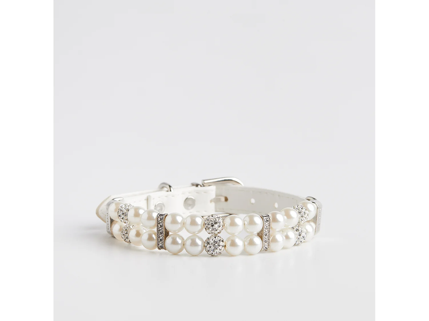 ANIMAL COLLAR Pearl 2 x 28 PU, Metall, Kunststoff