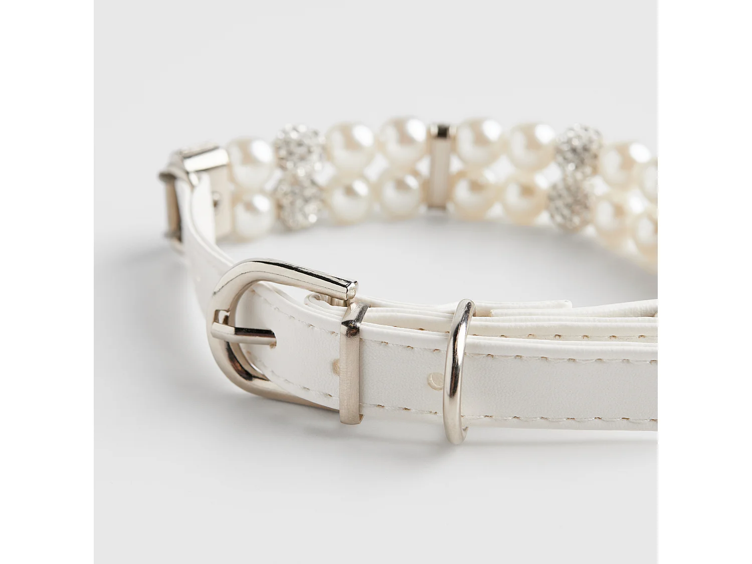 ANIMAL COLLAR Pearl 2 x 28 PU, Metall, Kunststoff