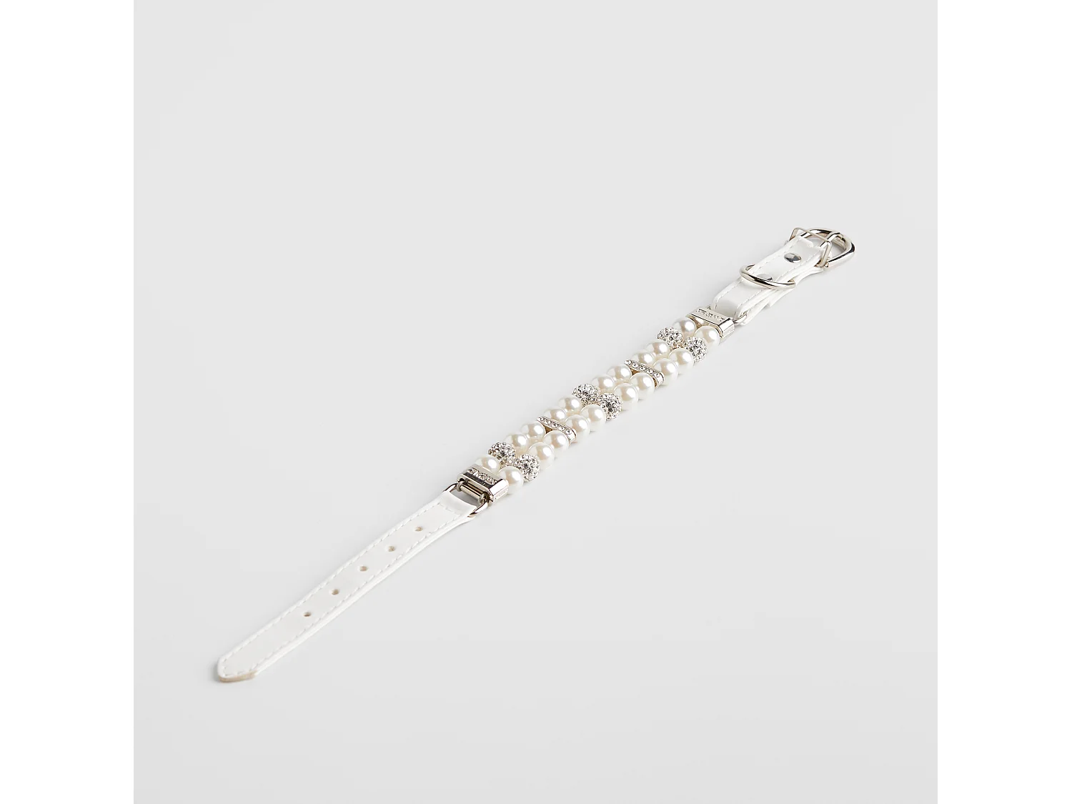 ANIMAL COLLAR Pearl 2 x 28 PU, Metall, Kunststoff