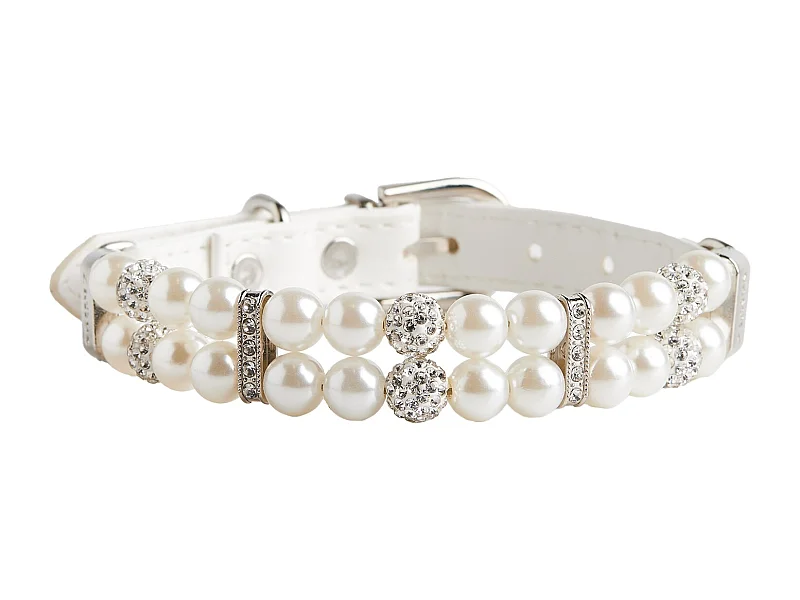 ANIMAL COLLAR Pearl 2 x 28 PU, Metall, Kunststoff