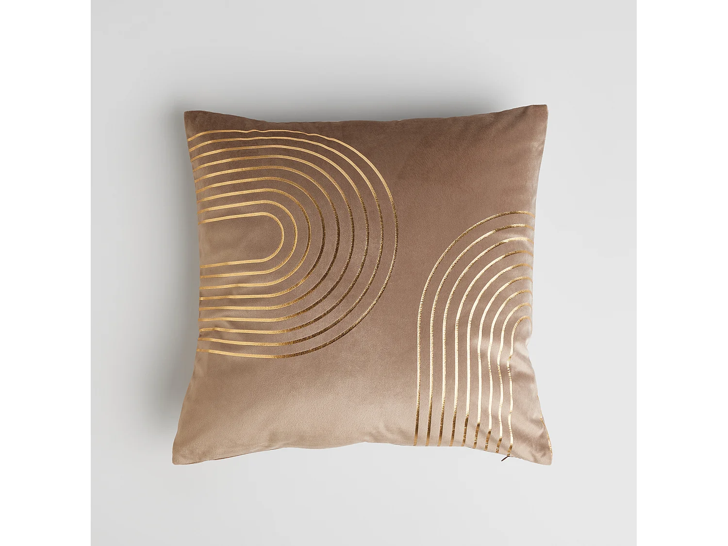 Housse De Couette Imprimée Radiato Beige Moyen 45 x 45