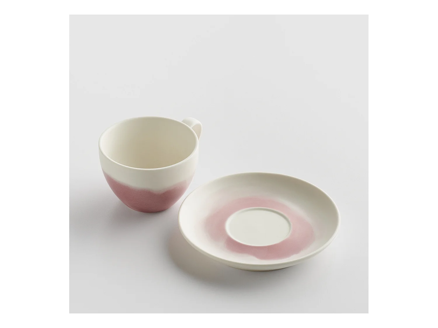 Tasse Avec Soucoupe Veloria Rose Pâle 250ml