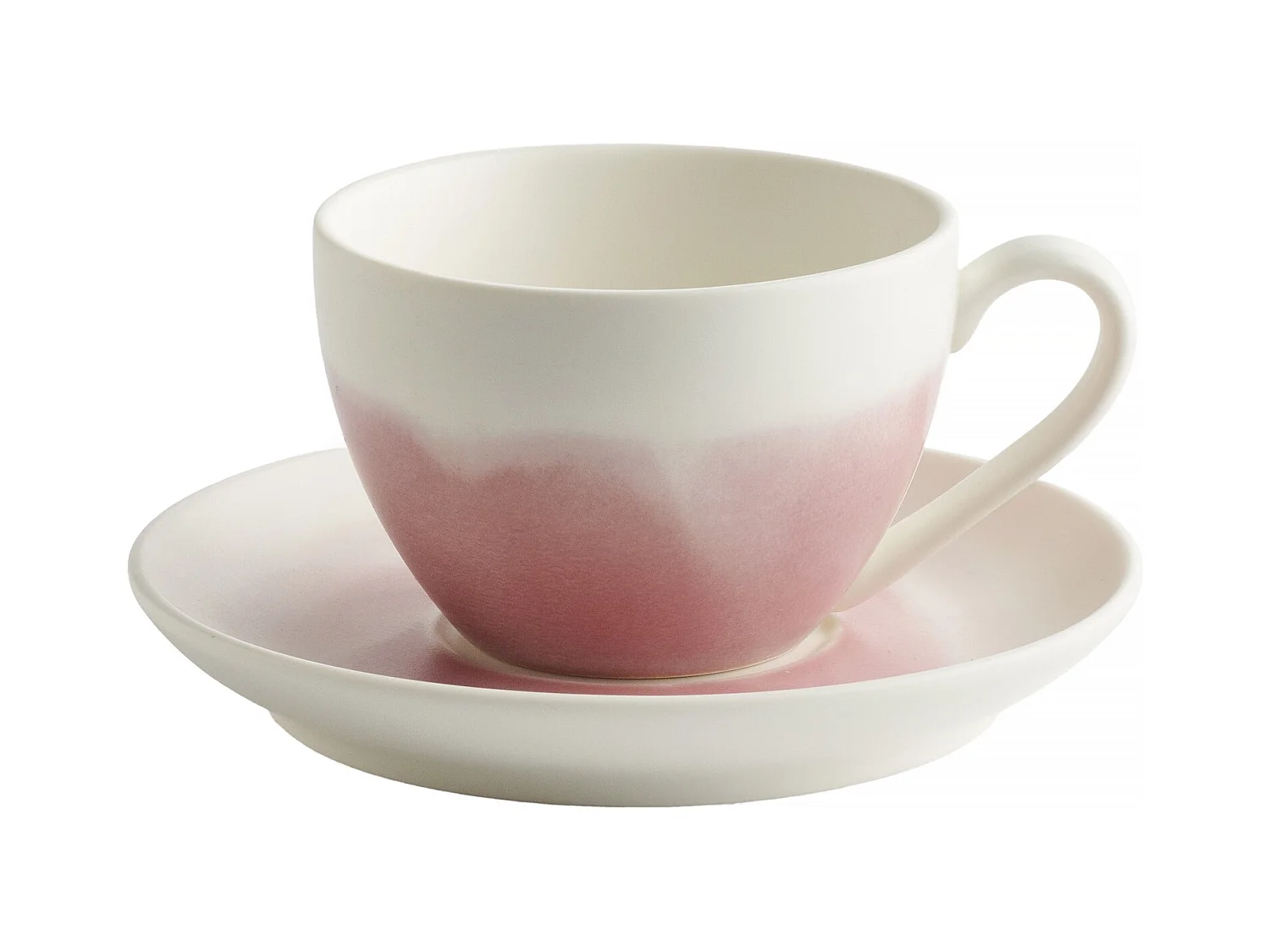 Tasse Mit Untertasse Veloria blassrosa 250ml