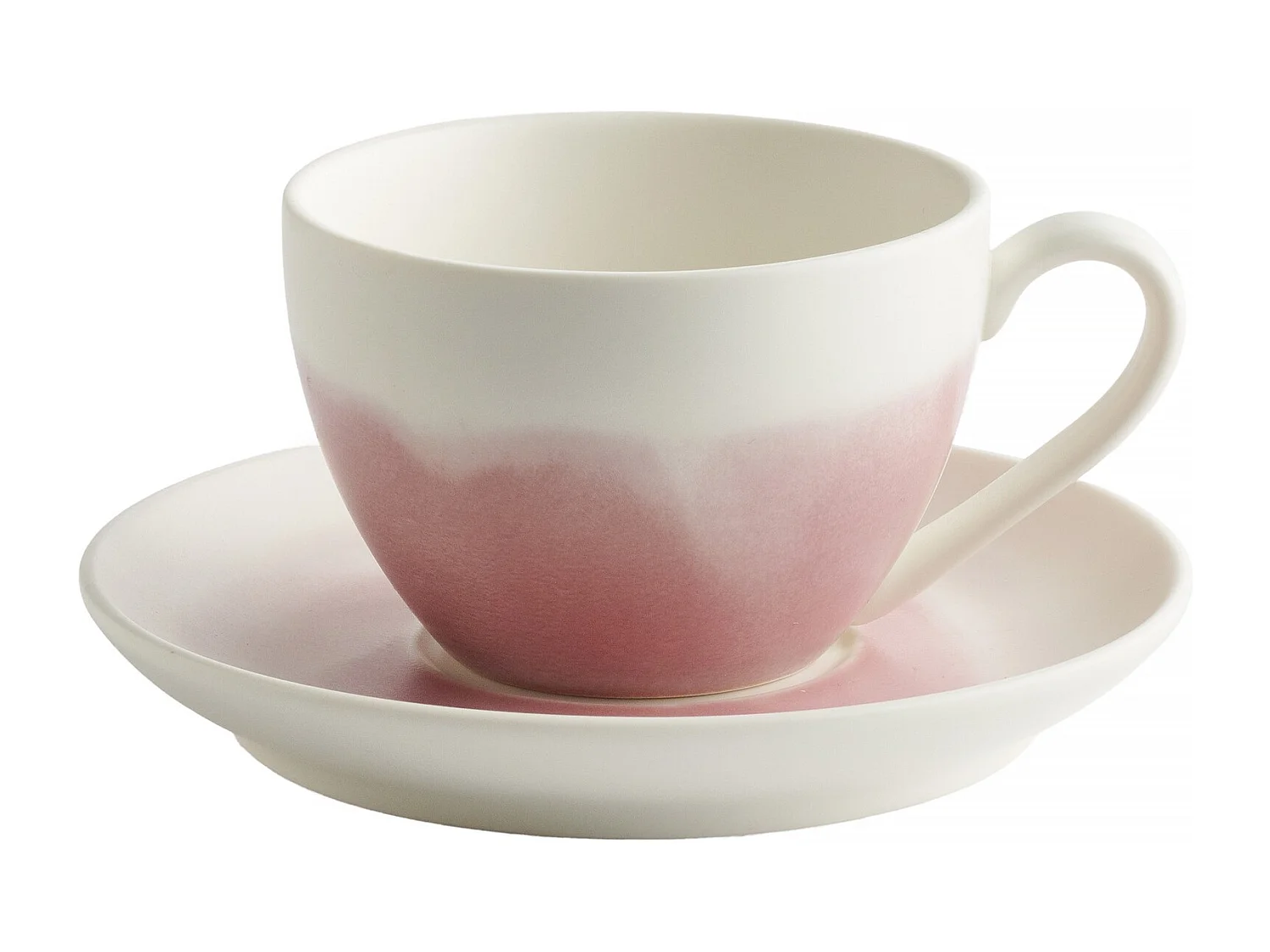 Tasse Mit Untertasse Veloria blassrosa 250ml
