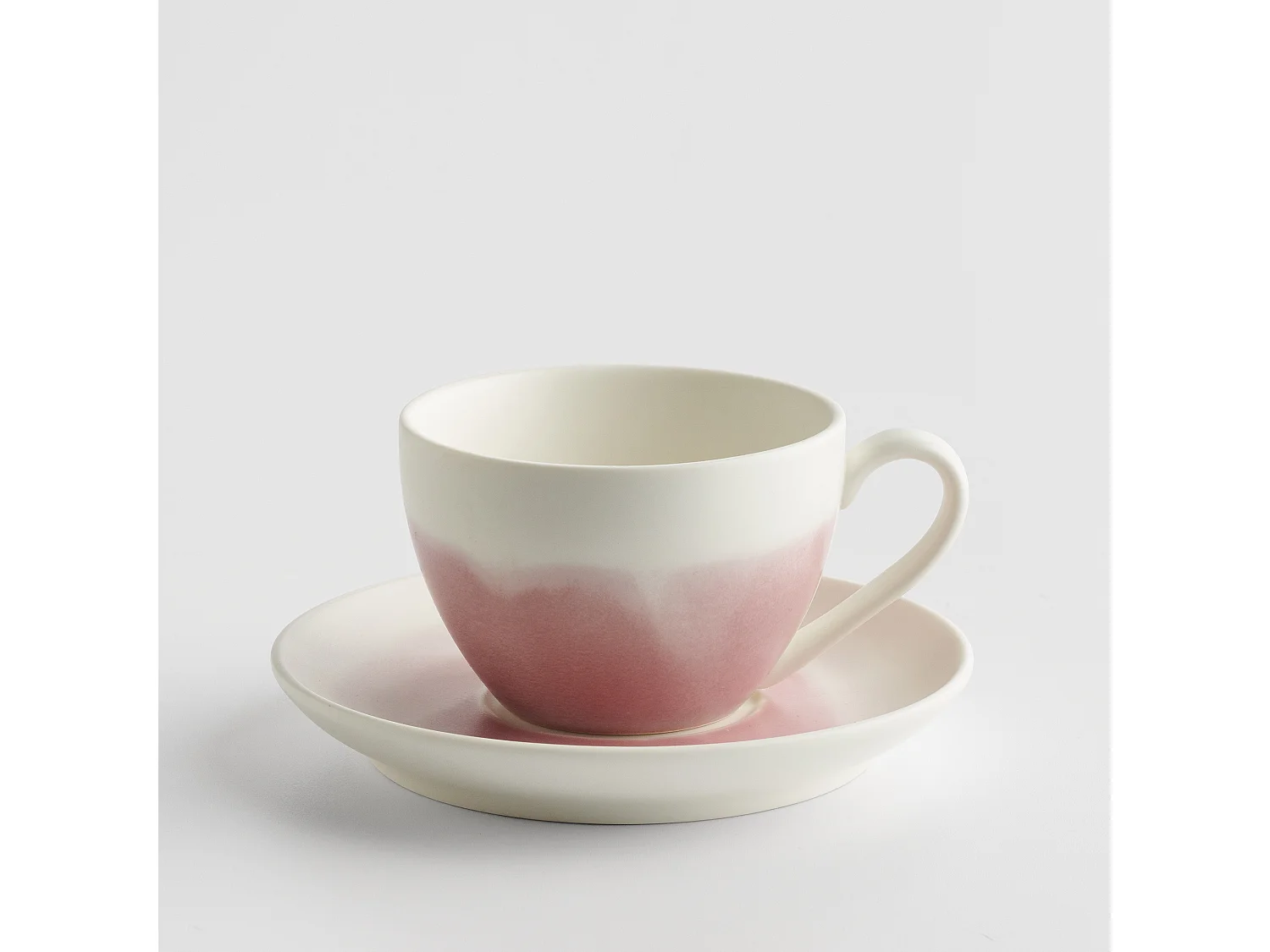 Tasse Mit Untertasse Veloria blassrosa 250ml