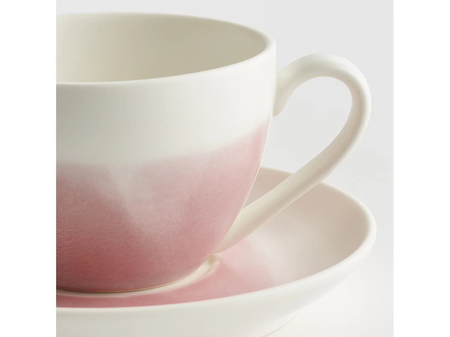 Tasse Mit Untertasse Veloria blassrosa 250ml