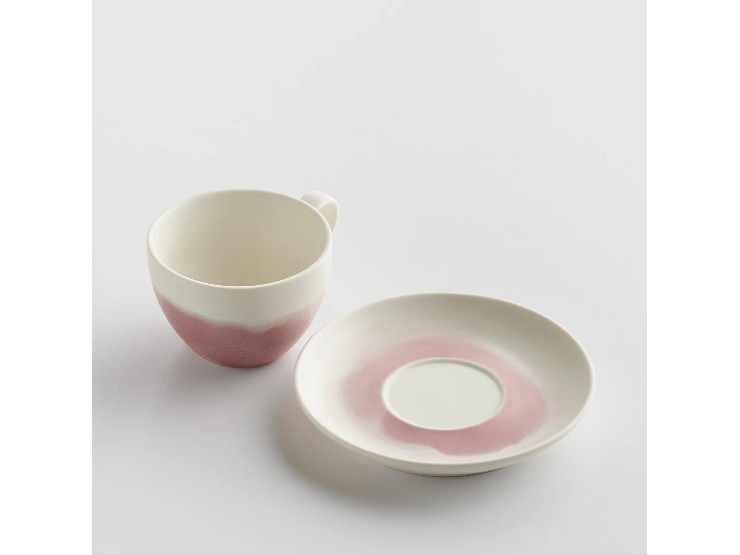 Tasse Mit Untertasse Veloria blassrosa 250ml