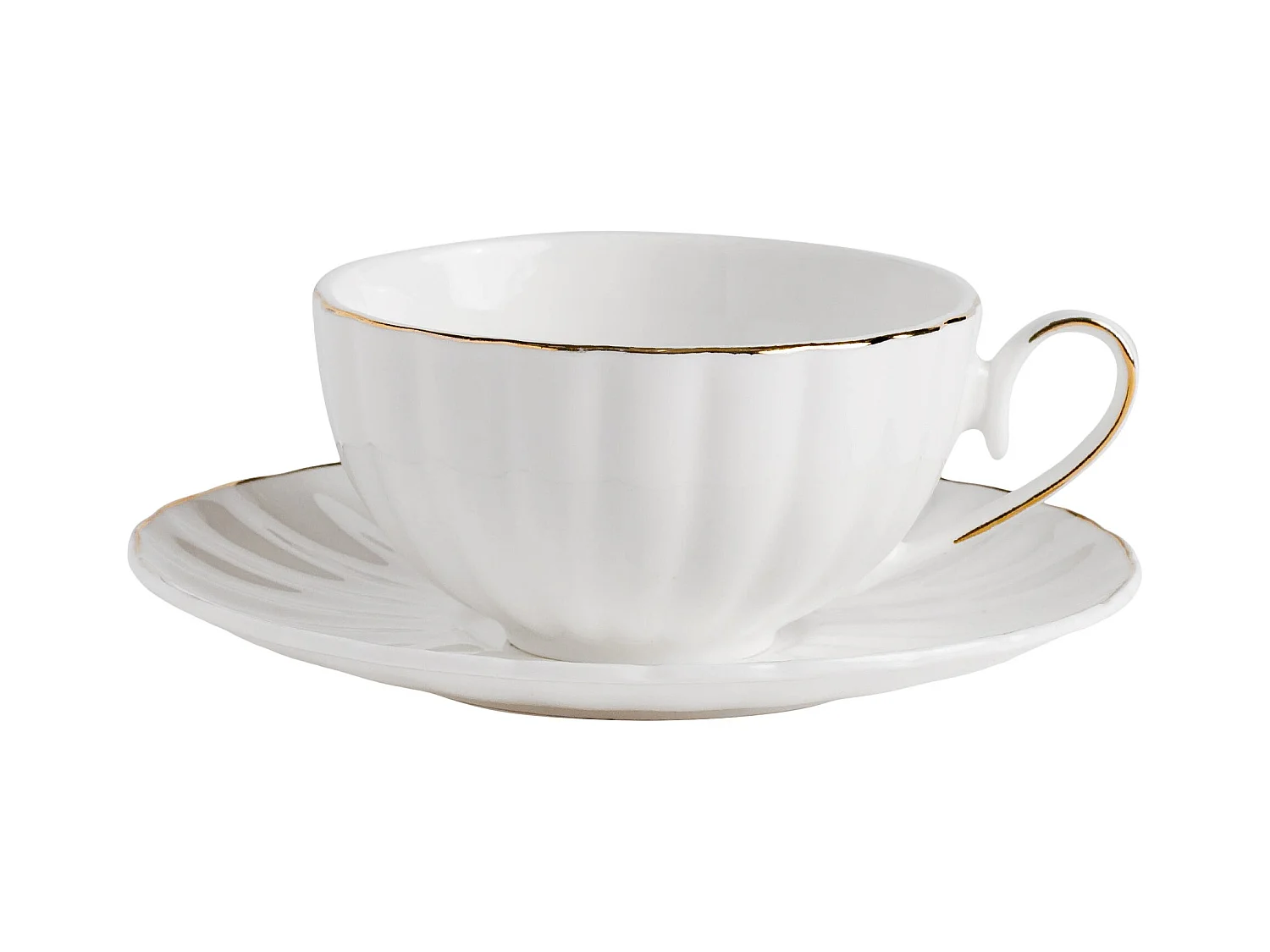 Tasse Mit Untertasse Morelli mittelweiß 180 ml