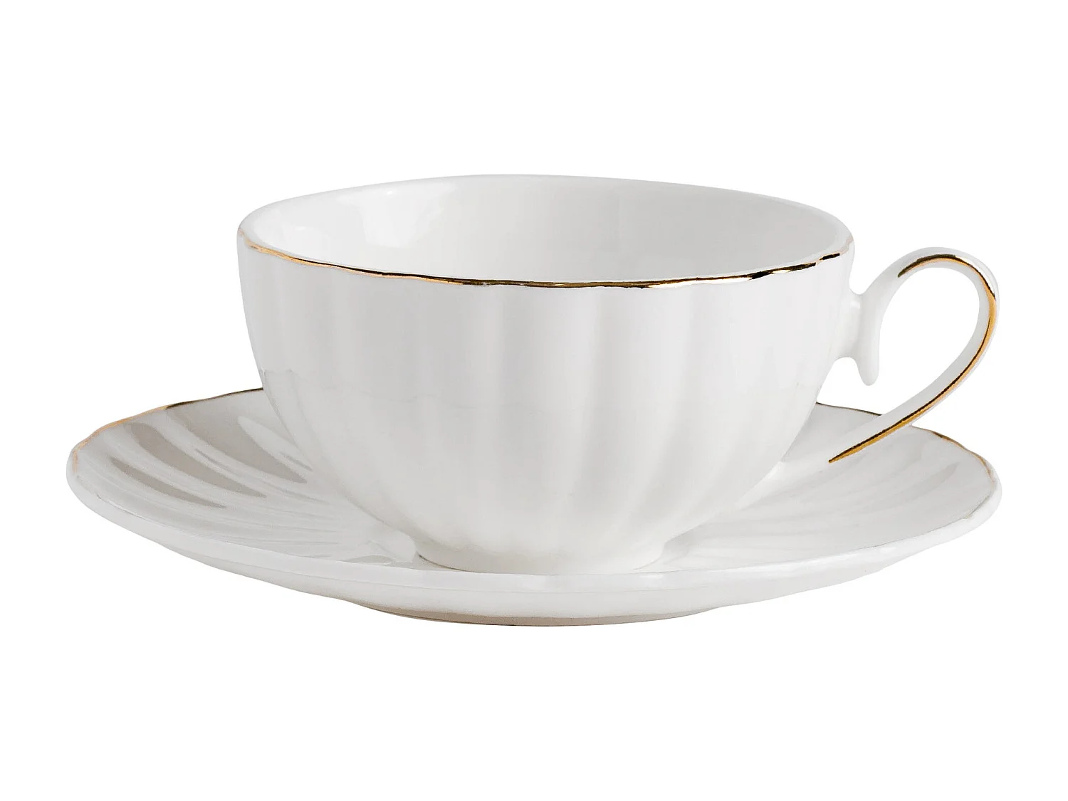 Tasse Avec Soucoupe Morelli Blanc Moyen 180ml