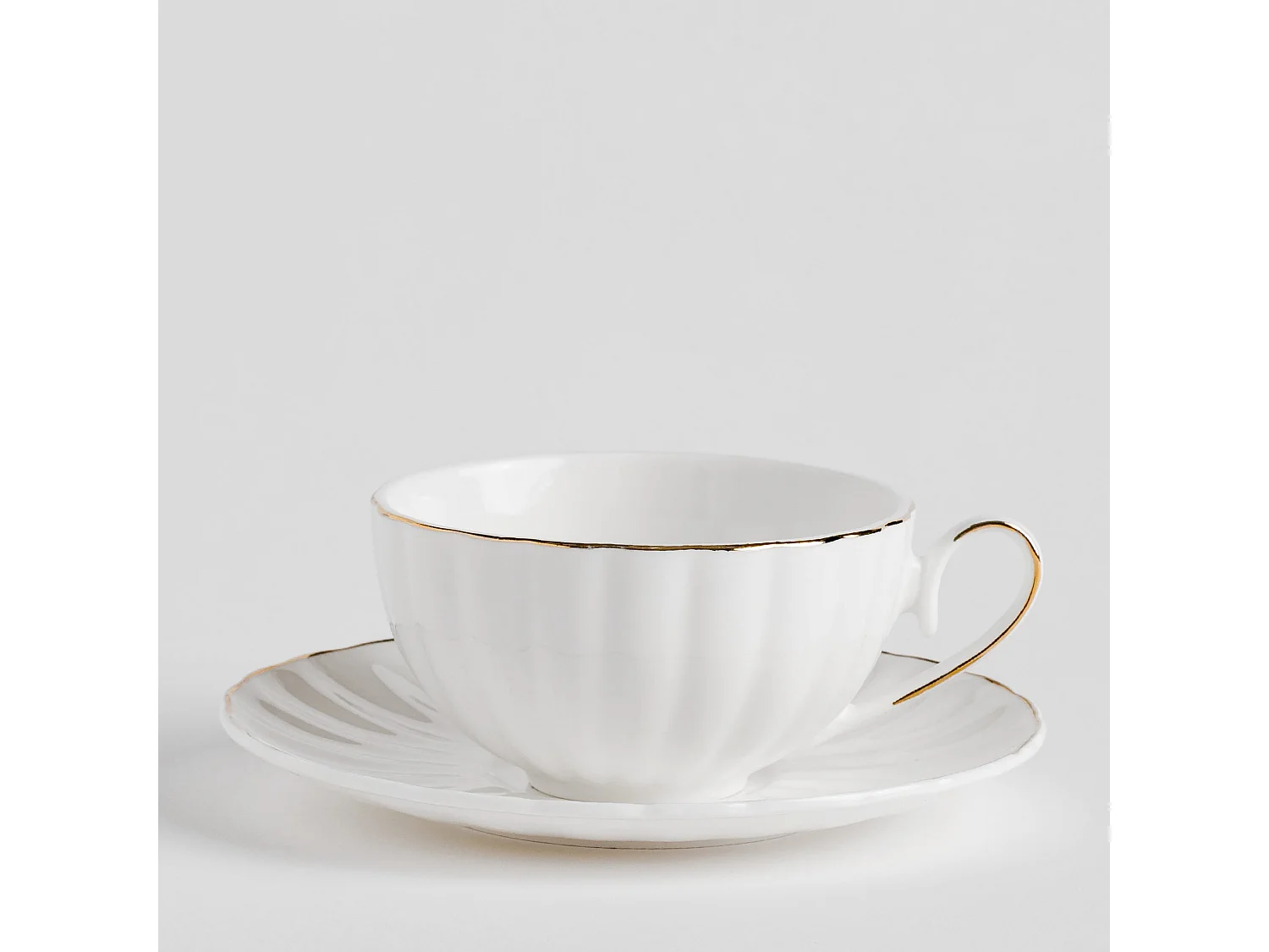 Tasse Avec Soucoupe Morelli Blanc Moyen 180ml