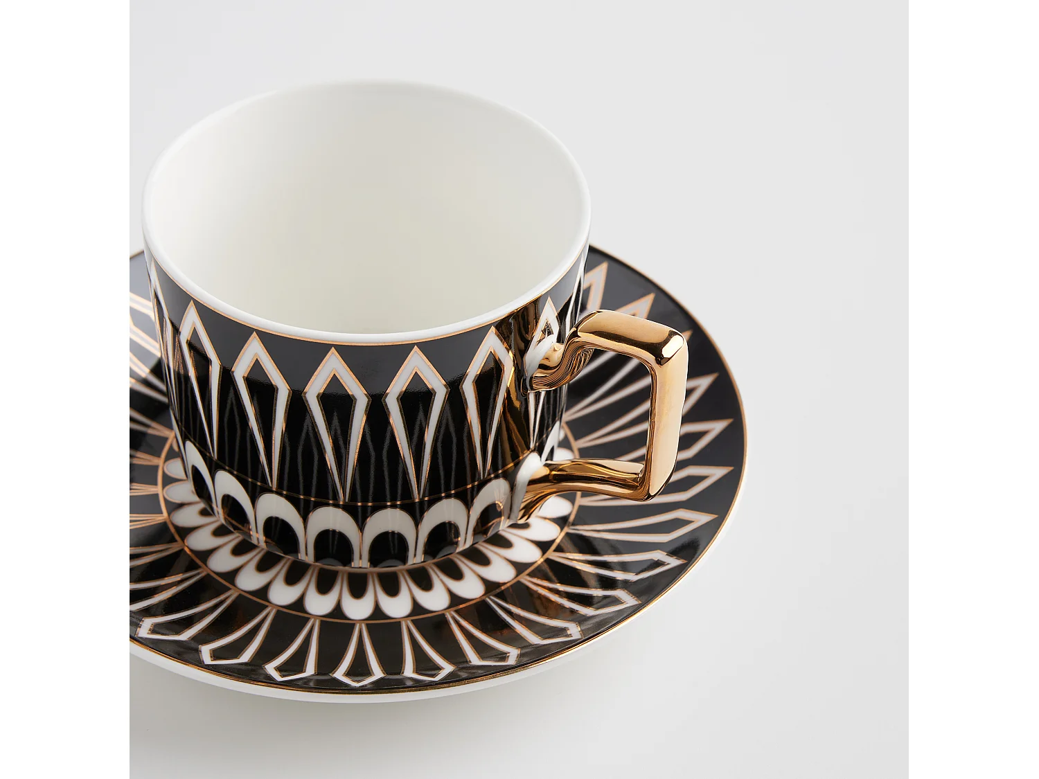 Tasse Avec Soucoupe Decoria Noir Moyen 220ml