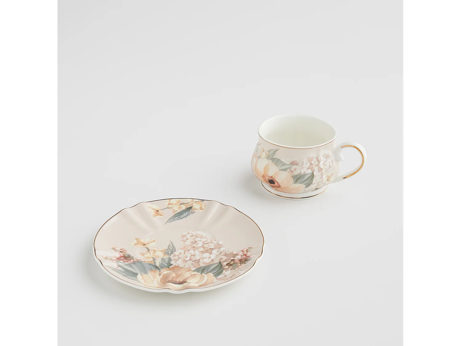 Tasse Avec Soucoupe Amorette 200ml Moyen Multicolore