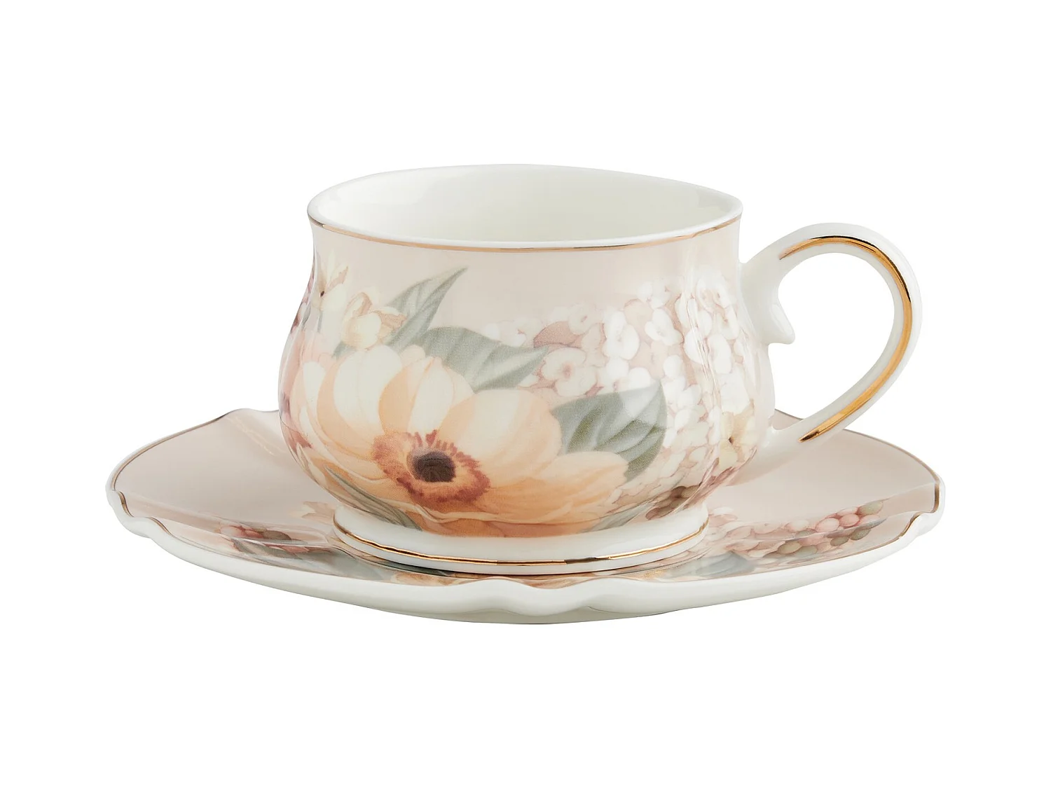Tasse Mit Untertasse Amorette Mittel Mehrfarbig 200ml
