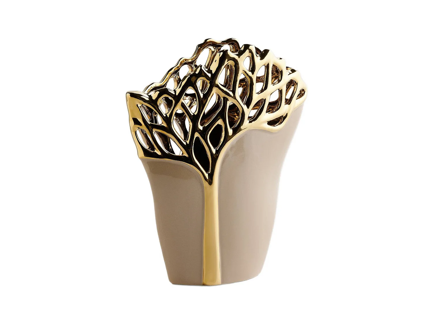 Vase Oaktree Kite mittleres Beige 30 x 8 x 23