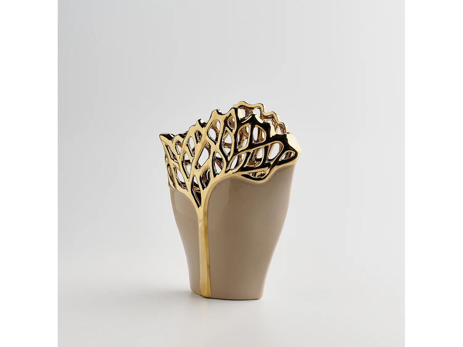 Vase Oaktree Kite mittleres Beige 30 x 8 x 23