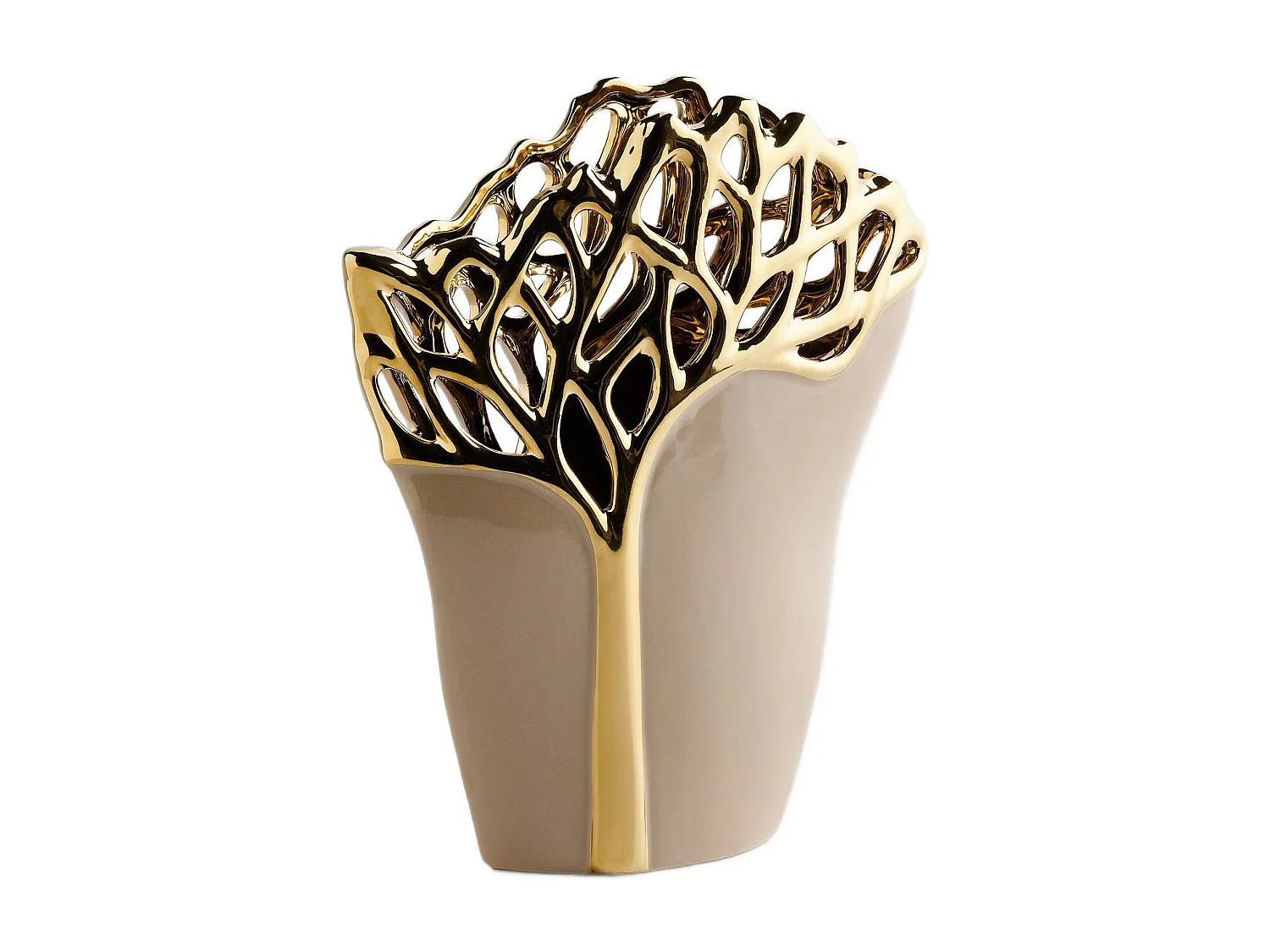 Vase Oaktree Kite mittleres Beige 30 x 8 x 23