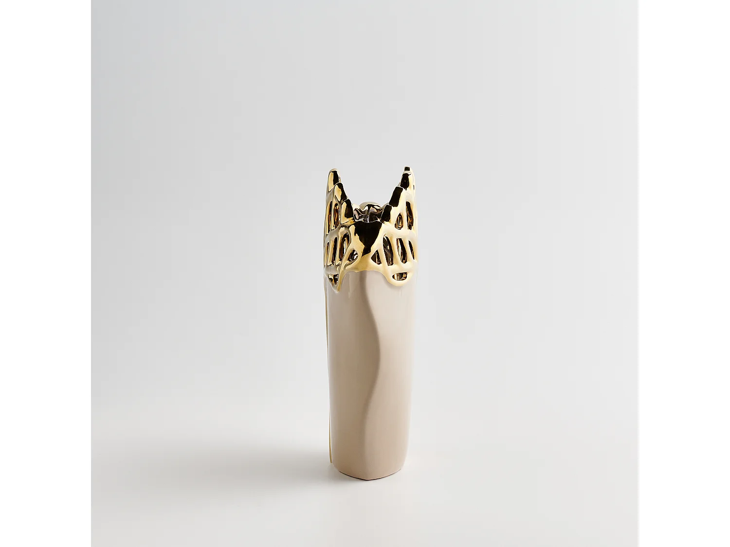 Vase Oaktree Kite mittleres Beige 30 x 8 x 23